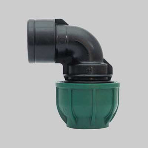 GOMITO A 90  ° A STRINGERE CON DERIVAZIONE FIL. FEMMINA  EE ? mm 16x1/2 - 10 PN - IRRITEC