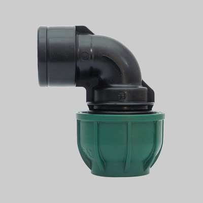 GOMITO A 90  ° A STRINGERE CON DERIVAZIONE FIL. FEMMINA  EE ? mm 32x1 - 10 PN - IRRITEC