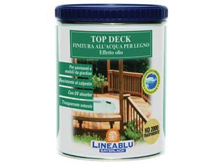 FINITURA ALL'ACQUA EFFETTO OLIO PER LEGNO TOP DECK  HD 2000 trasparente ml.750    SAYERLACK