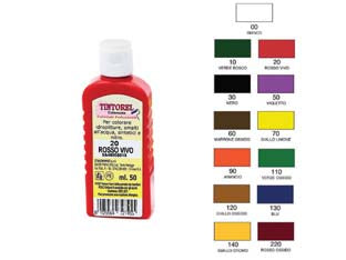 COLORANTE UNIVERSALE CONCENTRATO TINTOREL- N.30 ml.50 nero - 12 pezzi