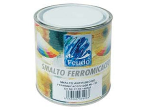 SMALTO SINTETICO FERROMICACEO (ANTI LACK)- - ml.750 verde giungla RAL 6005 - 6 pezzi FEUDO