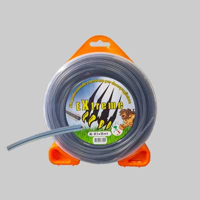 FILO PER DECESPUGLIATORE PROFESSIONALE CO-ESTRUSO QUADRO 'EXTREME' mm 3,5x12 mt - MADE IN ITALY