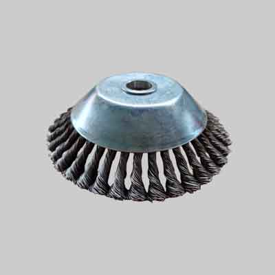 SPAZZOLA CONICA PER DECESEPUGLIATORE FILI RITORTI IDEAL STAR Ø 200 mm - 38 mazzetti - IDEAL STAR