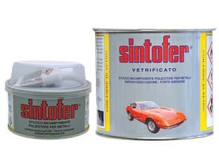 SINTOFER STUCCO PER METALLO VETRIFICATO IN BARATTOLO  ml.750 ambrato tipo vetrificato    SINTOLIT