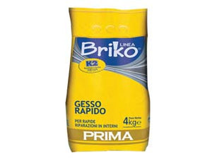 K2 LINEA BRIKO GESSO RAPIDO BIANCO IN POLVERE- - Kg.4 in busta - 4 pezzi K2