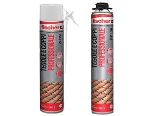 SCHIUMA POLIURETANICA PER TEGOLE E TETTI- - PUP T - ml.750 applicazione con pistola - 12 pezzi FISCHER