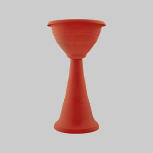 FIORIERA 'CAMPANA' A COLONNA Ø 39x70h - colore terracotta