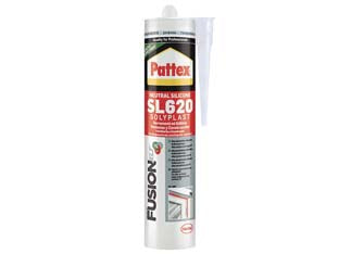 PATTEX SILICONE SL 620 NEUTRO COLORATO- - ml.300 nero RAL 9004 - 2 pezzi HENKEL