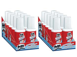 CORRETTORE PRITT FLUID CON PENNELLO - - flacone da ml.20 - 10 pezzi HENKEL