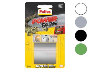 PATTEX NASTRO ADESIVO POWER TAPE- - mm.50h. in rotoli da mt.5 colore bianco - 4 blister HENKEL