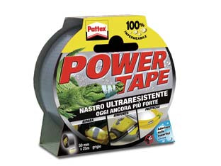 PATTEX NASTRO ADESIVO POWER TAPE- - mm.50h. in rotoli da mt.10 colore nero - 2 blister HENKEL