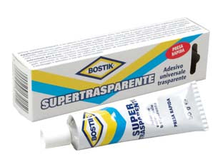 BOSTIK TRASPARENTE- - gr.50 in tubetto - 6 pezzi BOSTIK