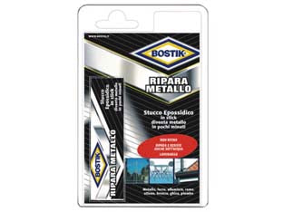 STUCCO EPOSSIDICO RIPARA METALLO- - gr.56 - 2 blister BOSTIK