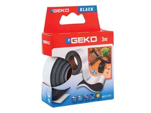 NASTRO AUTOAGGLOMERANTE NERO- - mm.25h. in rotoli da mt.3 - nero - 4 blister GEKO