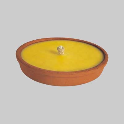 FIACCOLA ALLA CITRONELLA IN TERRACOTTA Ø cm 14x4h