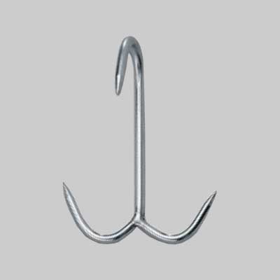 GANCIO AD ANCORA 3 PUNTE 120x6 mm - 10 pezzi