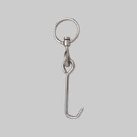 GANCIO GIREVOLE SNODATO CON ANELLO 220x6 mm - 10 pezzi