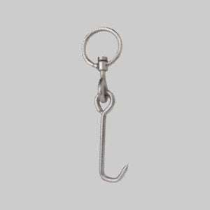 GANCIO GIREVOLE SNODATO CON ANELLO 220x6 mm - 10 pezzi