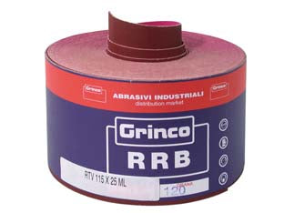 CARTA RESINATA AL CORINDONE RRB CON VELCRO- - grana 120 - 25 mt