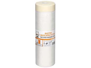 NASTRO CARTA ADESIVO + FILM HDPE TRASPARENTE- - cm.210x20mt - 5 rotolo