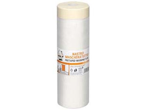NASTRO CARTA ADESIVO + FILM HDPE TRASPARENTE- - cm.210x20mt - 5 rotolo