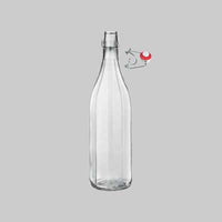 BOTTIGLIA IN VETRO COSTOLATA 1 lt - 20 pezzi