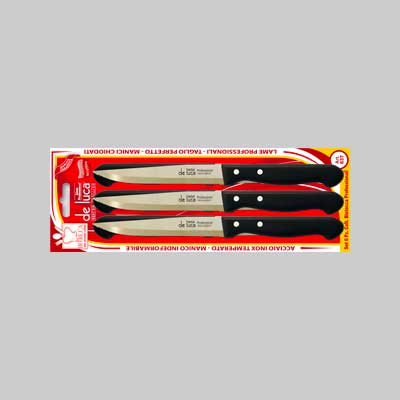 COLTELLI DA BISTECCA Lama 11 cm - blister 6 pz - DE LUCA COLTELLERIE