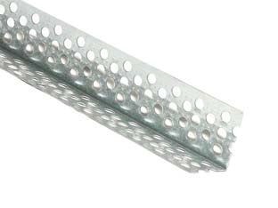 PARASPIGOLI FORATO IN ACCIAIO ZINCATO PER CARTONGESSO- - spessore mm.0,5 - dimensioni mm.30x30x mt.3 - 20 pezzi