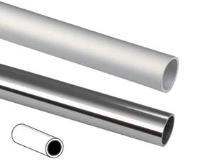 PROFILO TUBO TONDO IN ALLUMINIO- - ø mm.12 mt.2 argento - 5 pezzi