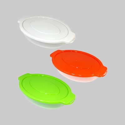 KIT CONTENITORI OVALI 'BIG' 1,15 lt - 22x16 cm - Confezione 3 pezzi