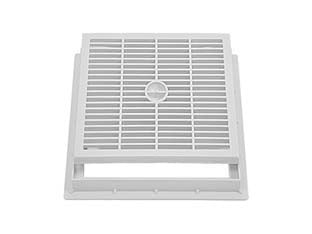 CHIUSINO GRIGLIATO CON TELAIO PER POZZETTO- - cm.30x30 - 2 pezzi