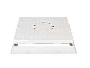 CHIUSINO SIFONATO CON TELAIO PER POZZETTO  cm.40x40  ø cm.17,5