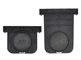 TAPPO IN POLIPROPILENE PER CANALETTA- - cm.13x7,5h. - ø cm.5-7,5 - 2 pezzi