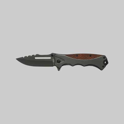 COLTELLO DA TASCA MANICO IN LEGNO E ALLUMINIO 21 cm - AUSONIA