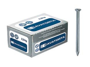 CHIODI ACCIAIO TEMPERATO TESTA BOMBATA ZINCATI- -ø mm.3,5x60 - 2.5 kg CAVATORTA