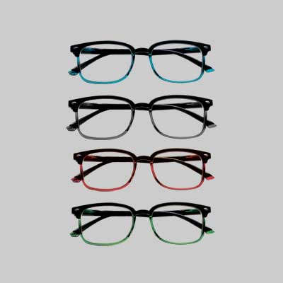 OCCHIALI DA VISTA GRADUATI 'KIT HAWAII' +2,5 nero-grigio - CHARRO