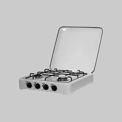 FORNELLO A GAS 4 FUOCHI 49x49x13 cm