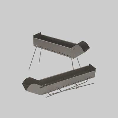 CUOCI SPIEDINI A CARBONELLA 'FILOTEO' cm 80x14x65h - MADE IN ITALY