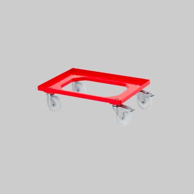 CARRELLO PER CASSETTE ALIMENTI cm 62x42x14h