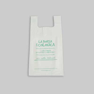 SHOPPER BIODEGRADABILE E COMPOSTABILE 46x53 cm - 15 lt - 4 kg