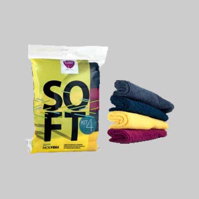 KIT PANNI IN MICROFIBRA Confezione 4 pezzi