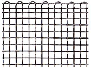 RETE TESSUTA PESANTE ZINCATA QUADRA DOPPIA CIMOSA- - cm.100 maglia mm.1x1- rotolo da mt.9 circa - 1 rotolo T-REX