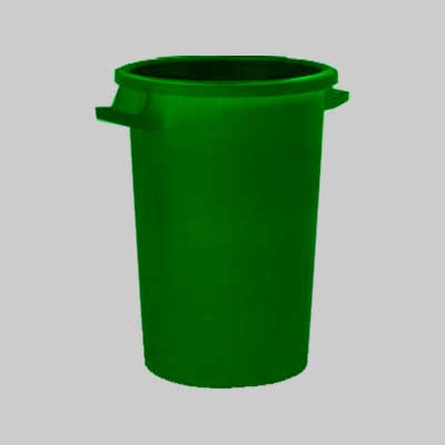 BIDONE PER RIFIUTI VERDE 100 lt - Ø 47,5x66.5h