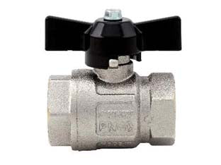 VALVOLA A SFERA F/F CON MANIGLIA A FARFALLA IDEAL ART.092- - FF 3/8 - pressione esercizio 50 bar - 5 pezzi ITAP