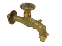 RUBINETTO ARTISTICO IN OTTONE A VITONE ORO ANTICATO attacco M 1/2    AGLAIA