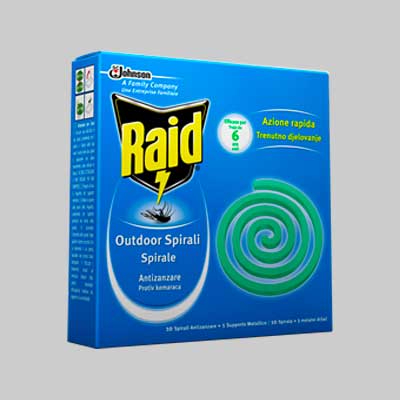 RAID SPIRALI ANTIZANZARE Confezione 10 pezzi - JOHNSON
