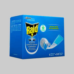 RAID BASE PER PIASTRINE ANTIZANZARE Base + 10 piastrine - JOHNSON