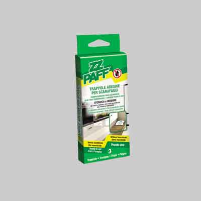 TRAPPOLE ADESIVE PER SCARAFAGGI 3 pezzi