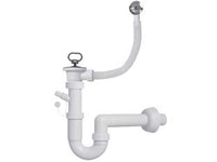 SIFONE MOPLEN A U 1 VIA CON SCARICO PILETTA E TROPPO PIENO  11/2 per lavello