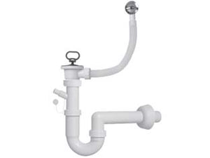 SIFONE MOPLEN A U 1 VIA CON SCARICO PILETTA E TROPPO PIENO  11/2 per lavello